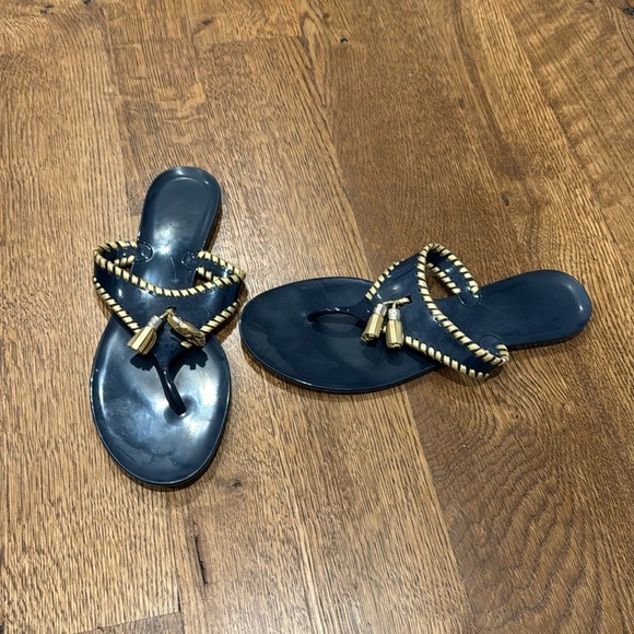 Jack Rogers Women’s Sandals Blue and Gold Size 9 - Picture 1 of 6